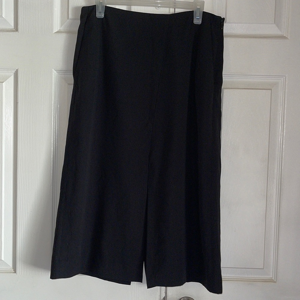 Aritzia Babaton Black Front And Back Split Hem Pencil Skirt